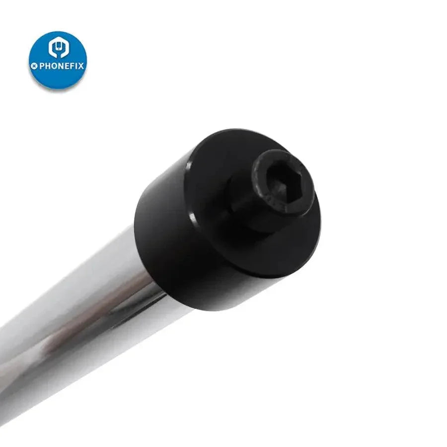 Metal 25mm microscope stand pole extension rod for microscope accessories, compatible with PHONEFIX microscopes.