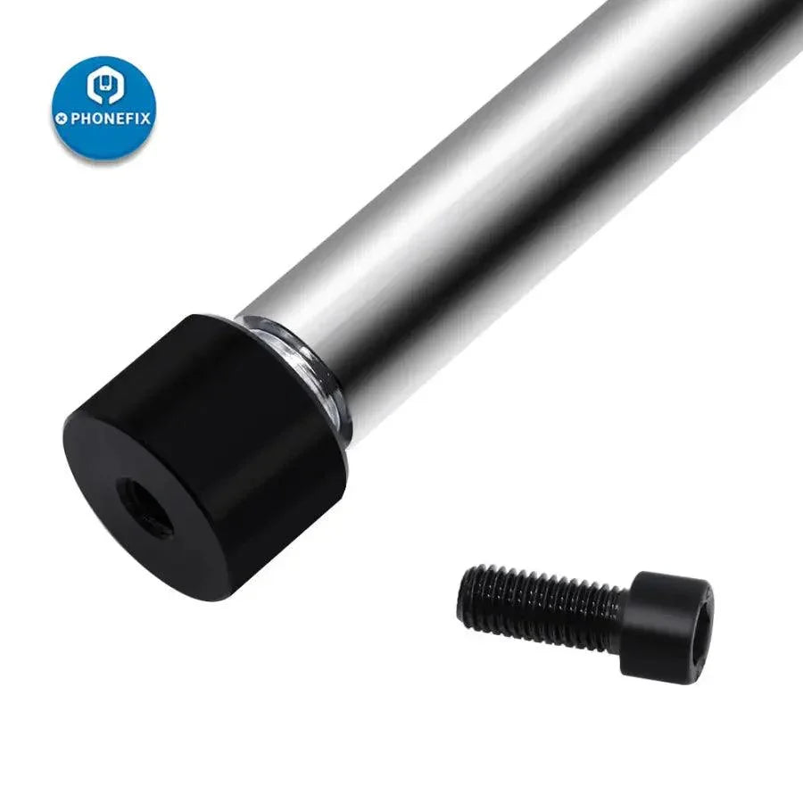 Metal 25mm microscope stand pole extension rod from PHONEFIX, designed for microscope accessory enhancement and stability.