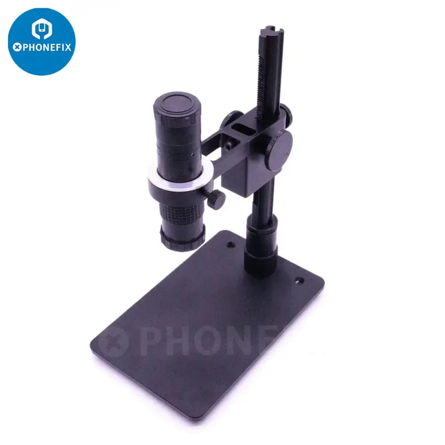 Aluminum alloy USB digital microscope stand with support bracket for portable microscope accessories, designed for stable viewing.