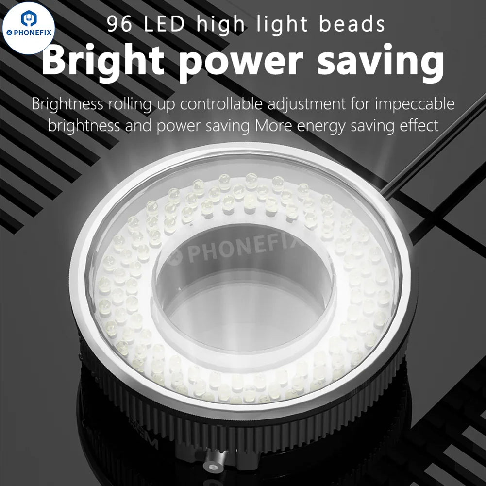 MaAnt MY-036 MY-037 MY-038 LED Microscope Ring Light, microscope accessory with adjustable brightness for detailed viewing.