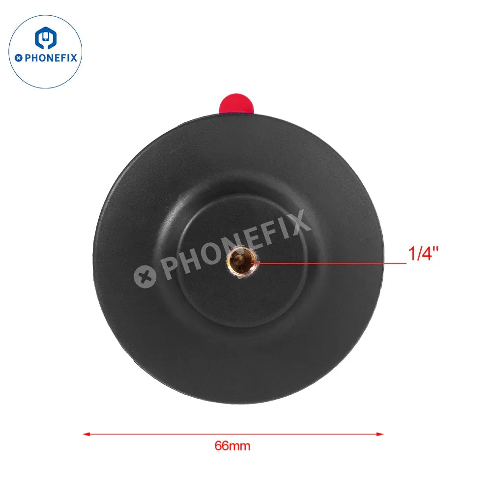 PhoneFix 1/4 screw hole magic arm fixed bracket clamp for microscope accessories, with sturdy super pliers for secure mounting.