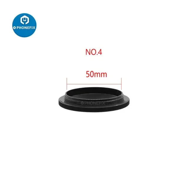 PAIR of PHONEFIX 7X-45X 3.5X-90X trinocular stereo microscope accessories, 30mm diameter, for industrial microscope use.