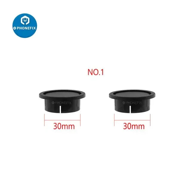 Pair of PHONEFIX 7X-45X 3.5X-90X trinocular stereo microscope auxiliary parts in a 30mm diameter for industrial microscope use.
