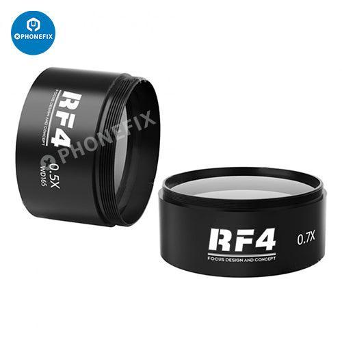 Lentille de Barlow auxiliaire RF4 0.5X et 0.7X pour microscopes stéréo zoom, compatible avec les accessoires de la marque PHONEFIX.
