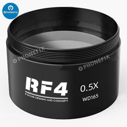 Lentille de Barlow auxiliaire pour microscope RF4 0.5X 0.7X 0.48X de PHONEFIX, utilisée comme accessoire de microscope pour un grossissement amélioré.