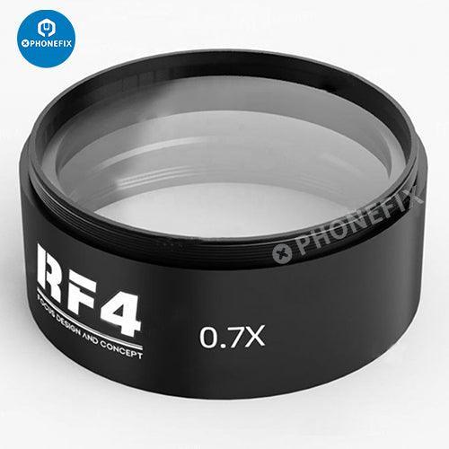 Lentille de Barlow auxiliaire RF4 0.5X et 0.7X pour microscopes stéréo zoom trinoculaires, compatible avec les accessoires PHONEFIX.