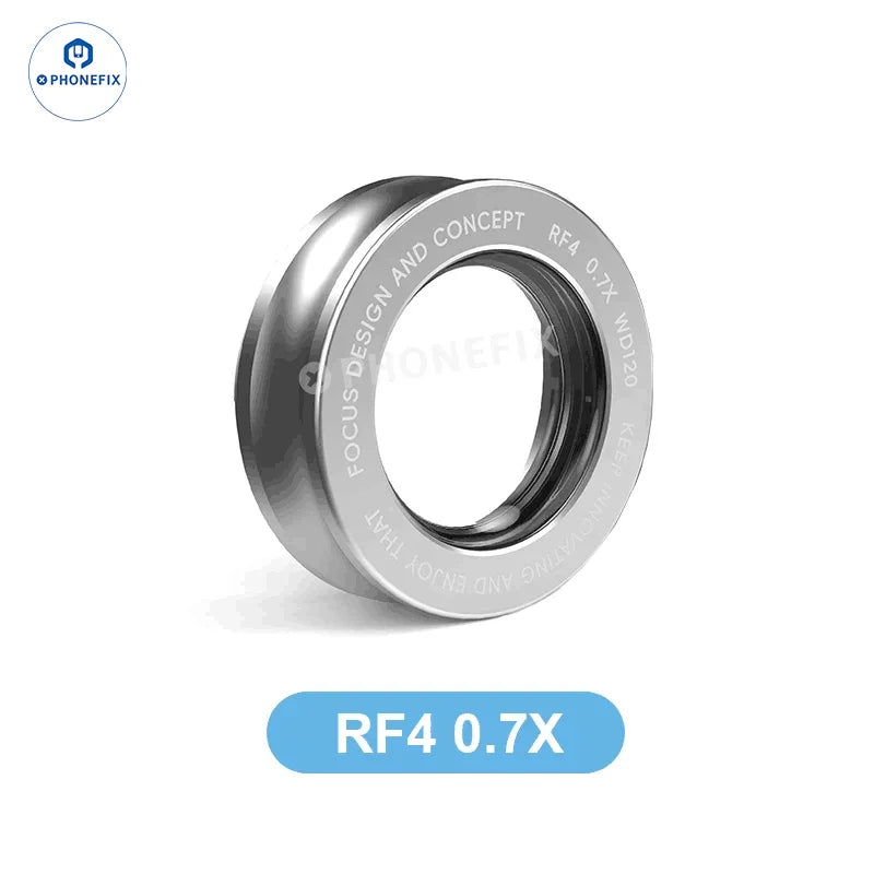 Lentille de Barlow auxiliaire PHONEFIX RF4 0.7X pour microscope, permettant d'améliorer le grossissement et la clarté des images microscopiques.