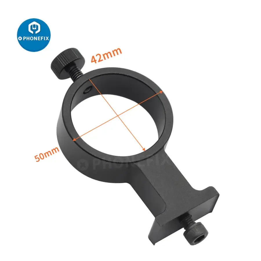 PHONEFIX 50mm Ring Adapter and 50-40mm adapter for microscope table stand, used as microscope accessories for enhanced viewing.