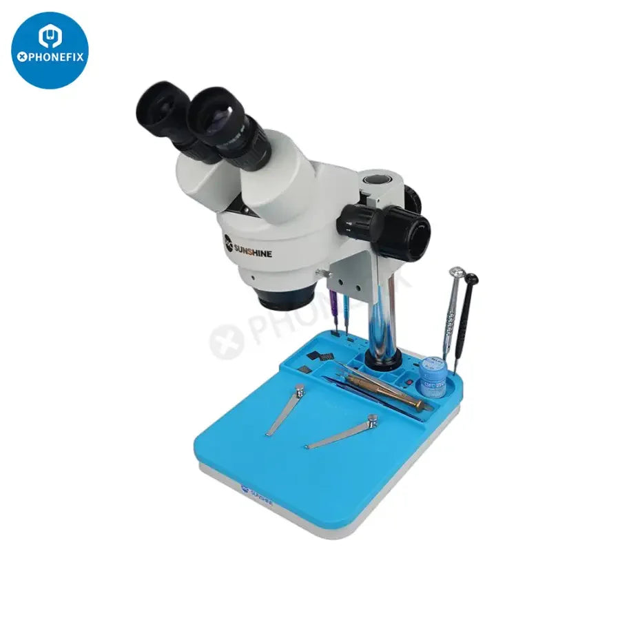PhoneFIX microscope base pad maintenance platform mat for PCB soldering repair, designed to stabilize and protect during repair work.