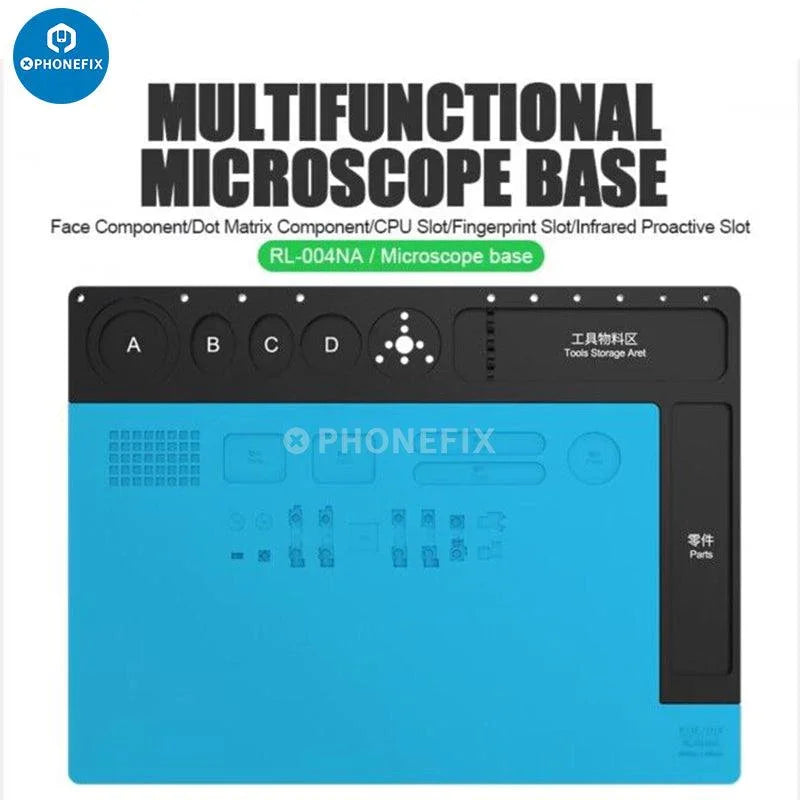 PHONEFIX microscope base pad for PCB soldering repair; maintenance platform mat for microscope accessories.