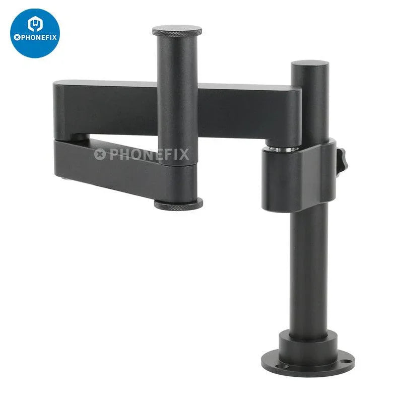 Phonefix articulating arm clamp for microscope, 50/76mm focusing holder, adjustable bracket for microscope accessories.