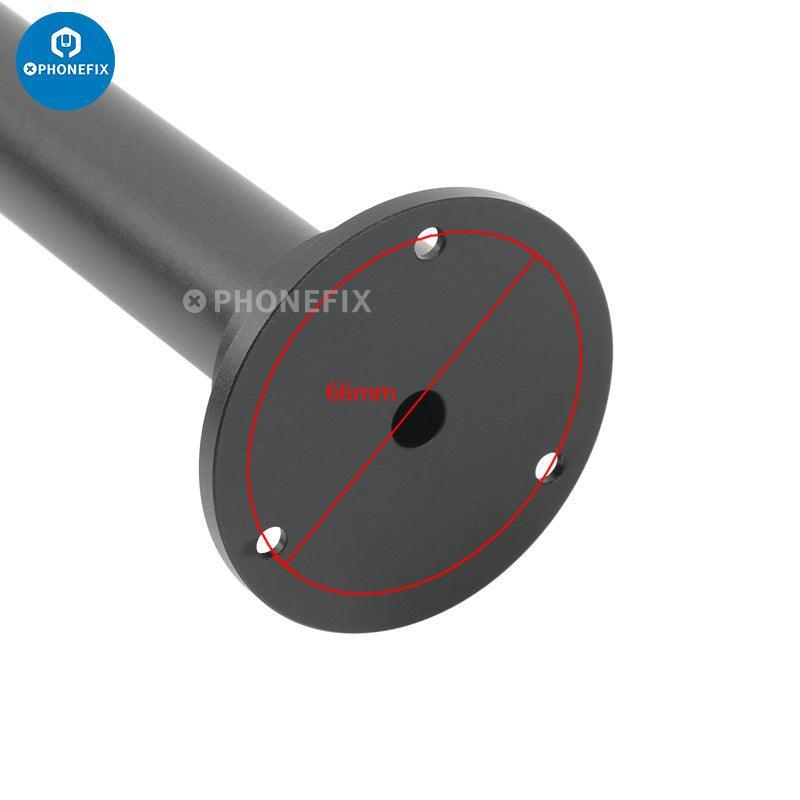 PhoneFix articulating arm clamp microscope bracket with screw fixing stand for 50/76mm focusing holder, microscope accessories.