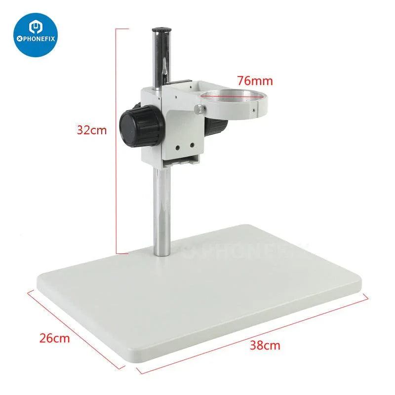 Adjustable 76mm diameter digital microscope stand bracket holder by PHONEFIX, used for secure microscope positioning.