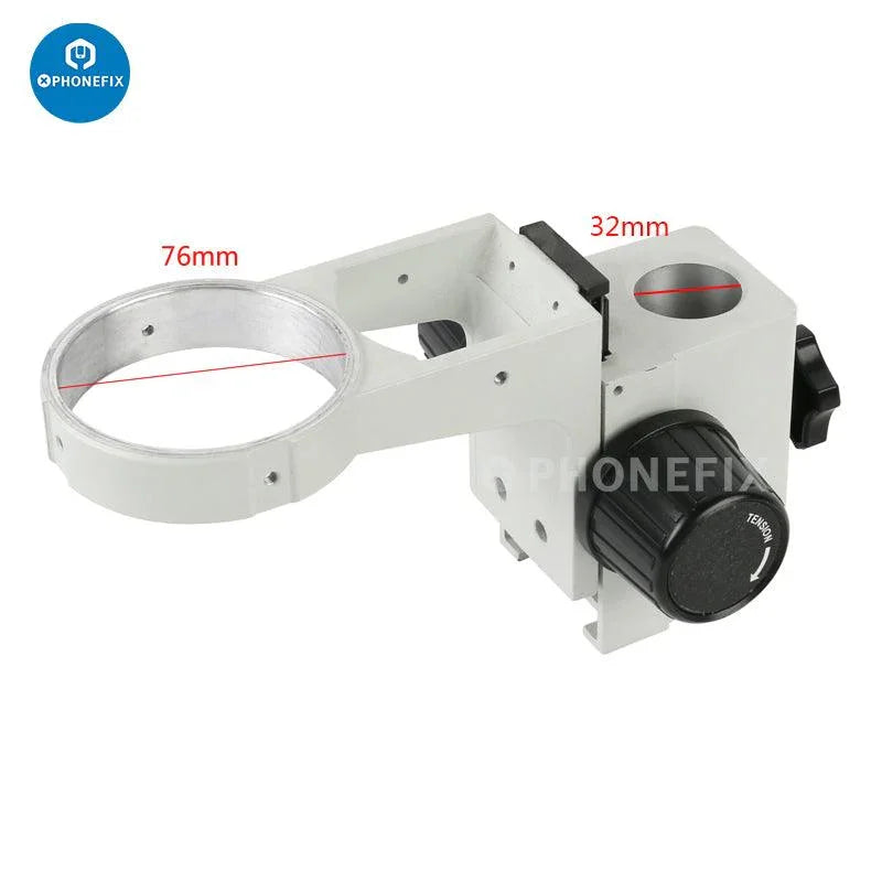 Adjustable 76mm diameter digital microscope stand bracket holder by PHONEFIX, used for secure mounting of microscopes.