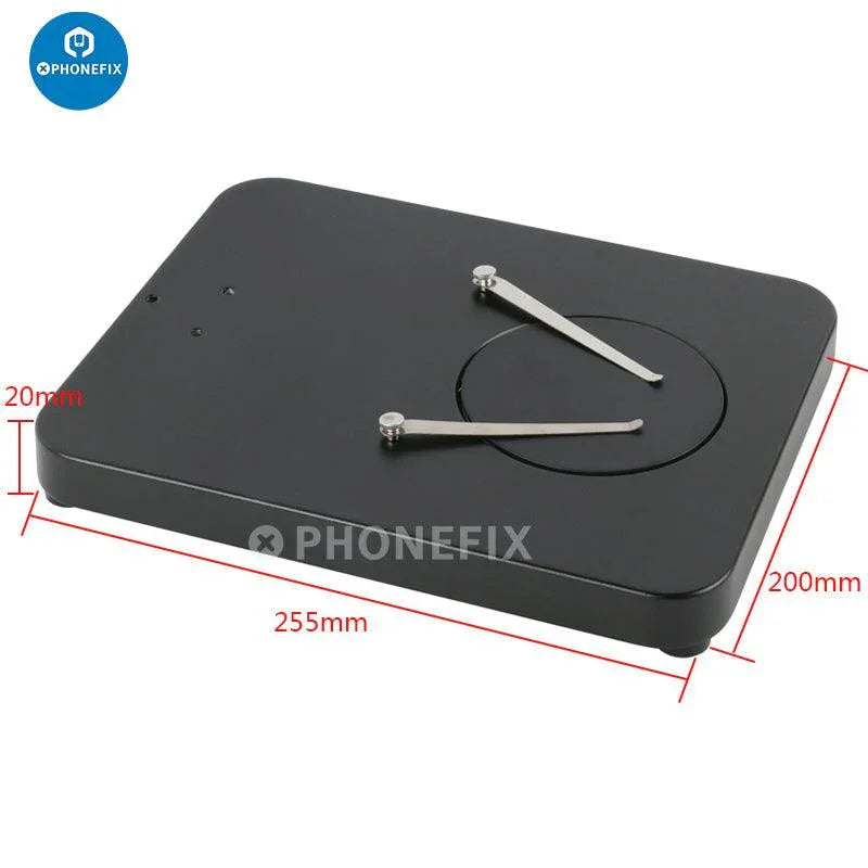 Adjustable 76mm diameter digital microscope stand bracket holder by PHONEFIX, used for securing microscopes during detailed viewing.