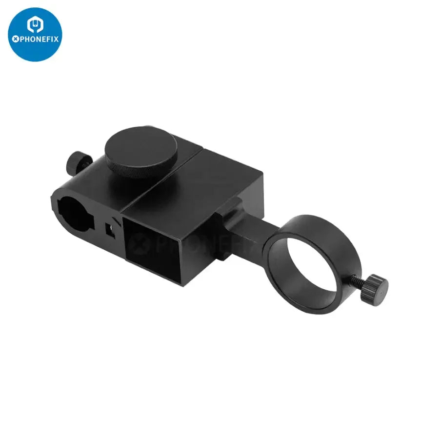 Phonefix dual arm boom stand for microscope camera, adjustable metal holder set, microscope accessories for stable camera positioning.