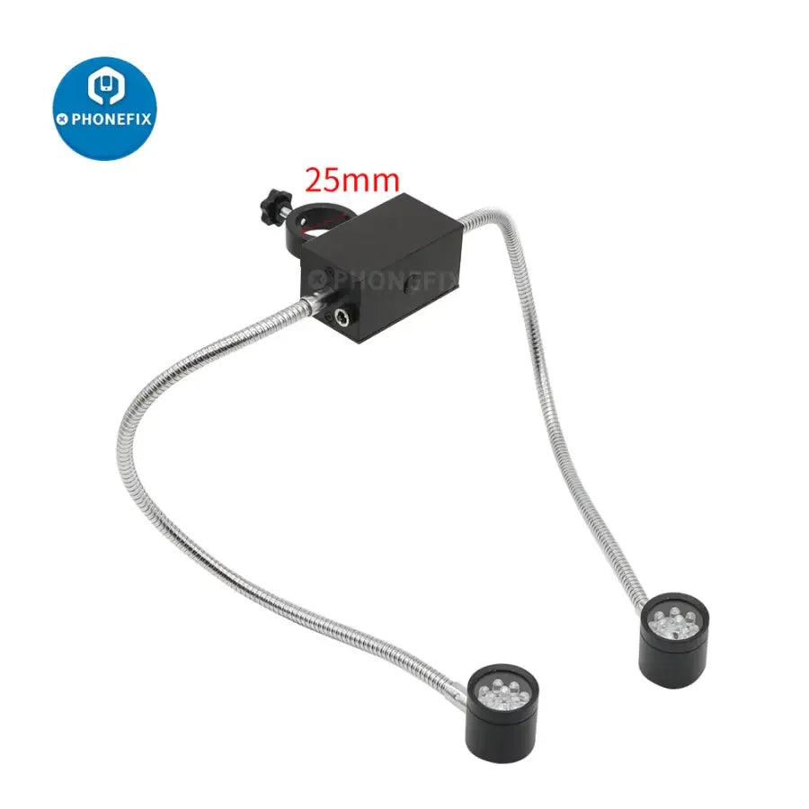 Adjustable LED ring side light illuminator lamp for stereo microscopes, designed for precise lighting in microscopy applications.