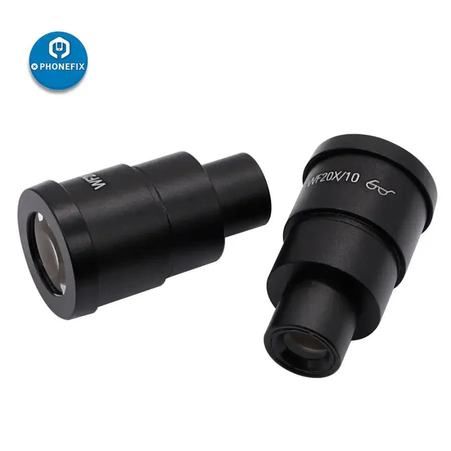 PHONEFIX WF 10X 20X Super Widefield Trinocular Microscope Eyepieces, 30mm, set of two for enhanced viewing.