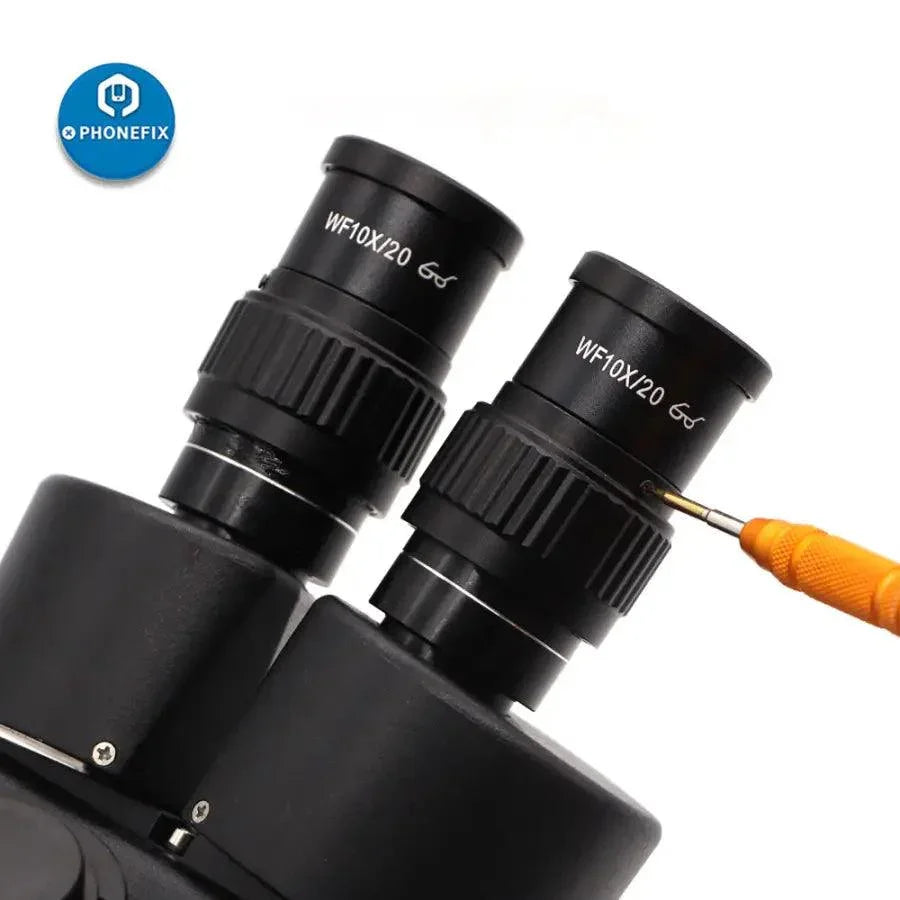 Phonefix WF 10X 20X Super Widefield Trinocular Microscope Eyepieces set, 30mm diameter, for advanced microscopy inspection.