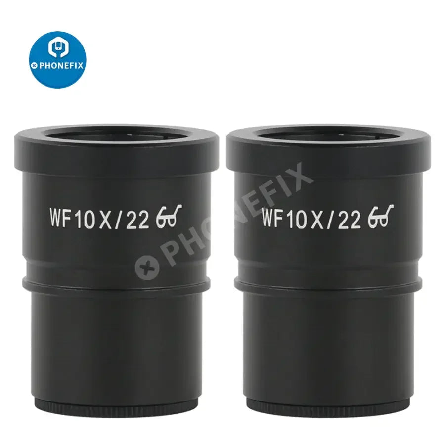 Phonefix wide field eyepiece lens for stereo microscopes, available in WF10X, 15X, 20X, 25X, and 30X magnifications.