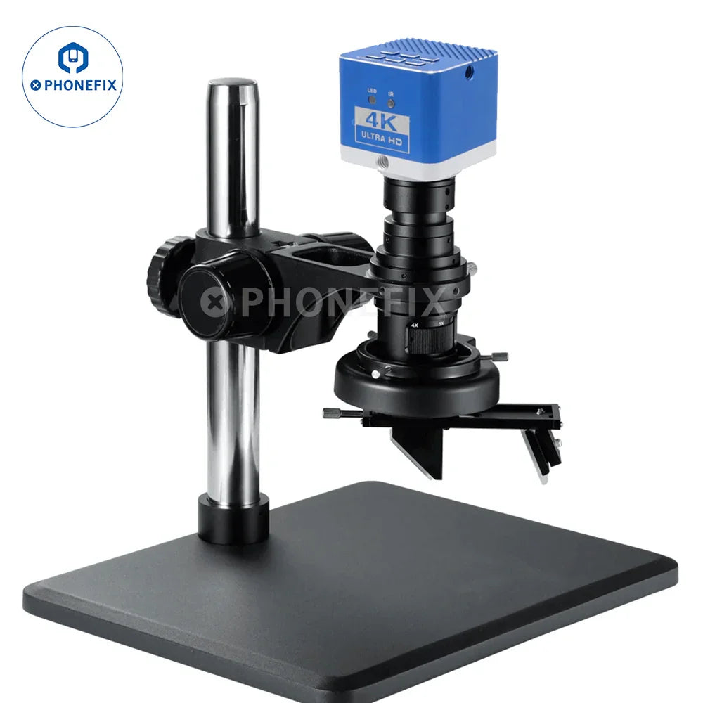 PHONEFIX 3D 0.7X-5X C-Mount Lens with HDMI 4K Microscope Camera for high-resolution scientific imaging.
