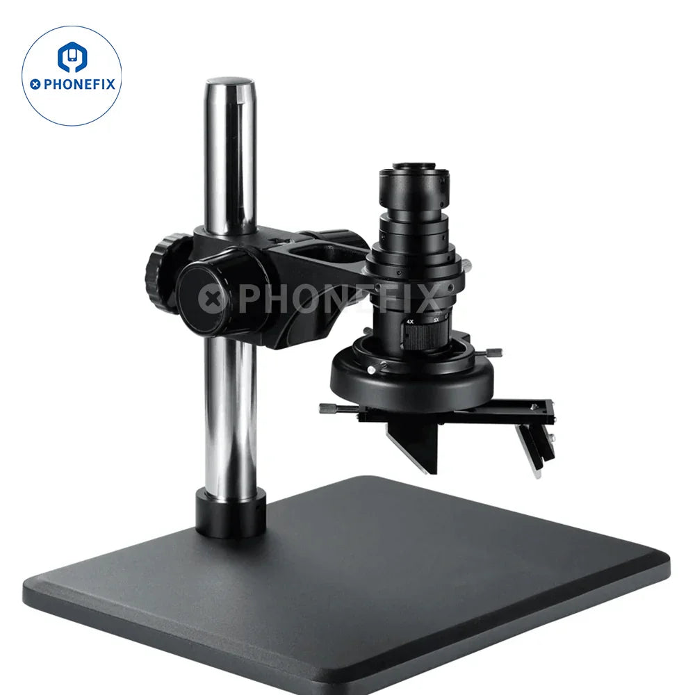 PHONEFIX 3D 0.7X-5X C-Mount Lens with HDMI 4K microscope camera for high-resolution imaging and detailed viewing.
