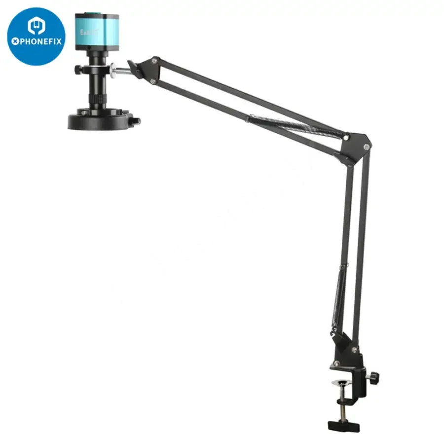 Ensemble caméra et microscope numérique industriel PHONEFIX 48MP 4K avec objectif 130X permettant une vue rapprochée des détails au microscope.