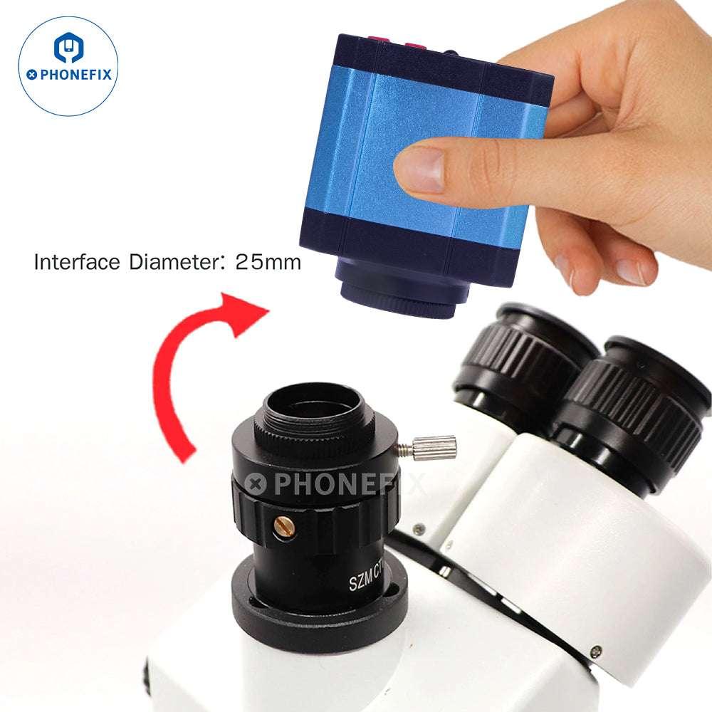 Cámara de microscopio PHONEFIX 4K 60MP Ultra HD con lente de montura C para microscopios estereoscópicos, imágenes de alta resolución.