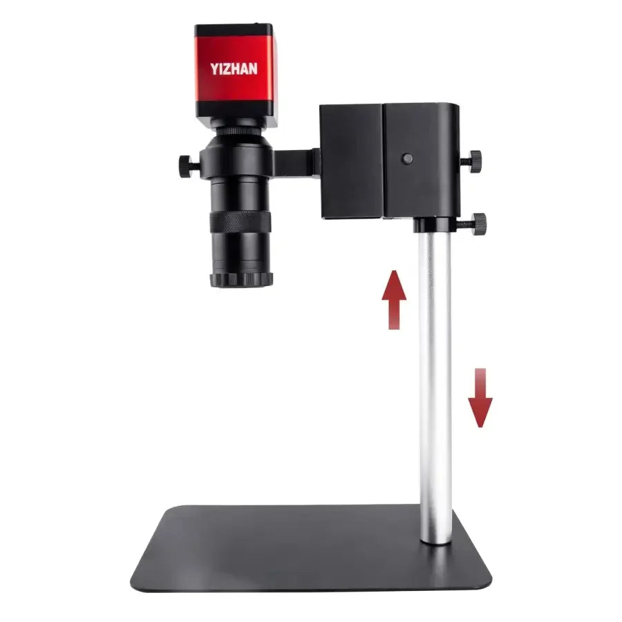 13MP HDMI VGA industrial microscope camera with C-mount lens and ring light for detailed microscopic imaging by PHONEFIX.