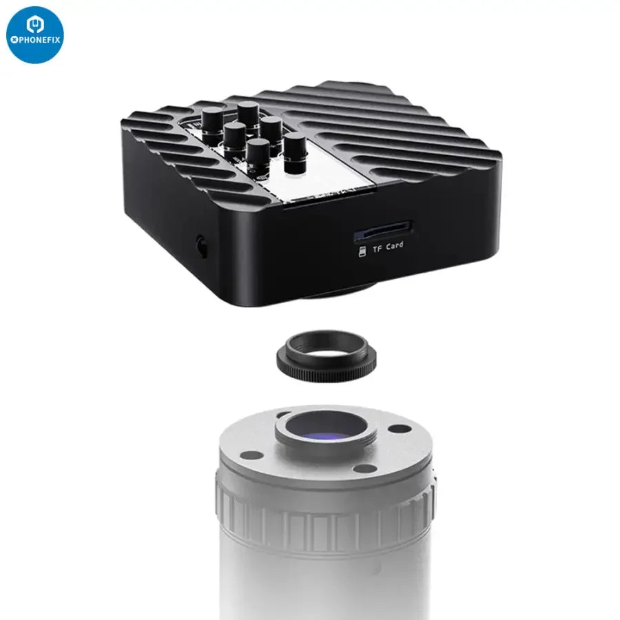 PhoneFix CX3 CX4 CMOS industrial microscope camera with 1080P resolution and 4800W image sensor, used for detailed industrial imaging.