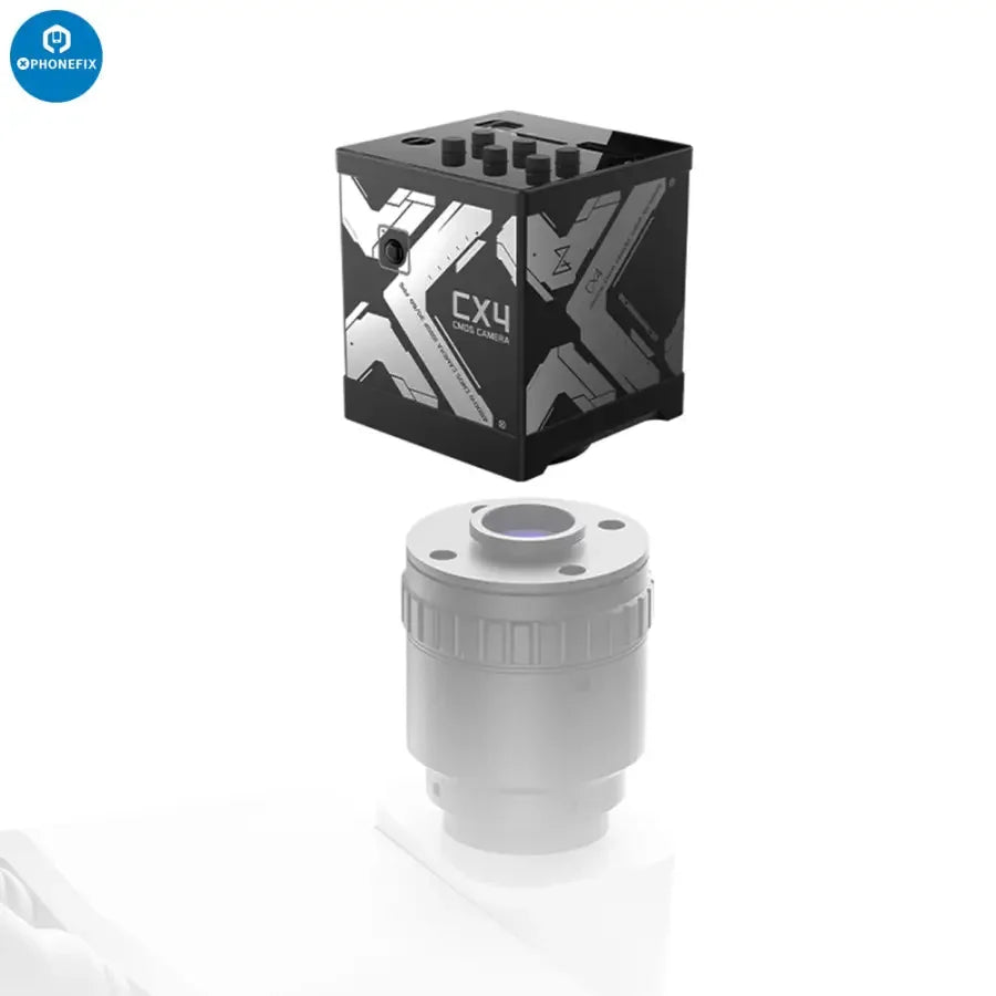 PhoneFIX CX3 CX4 CMOS industrial microscope camera with 1080P resolution and 4800W image sensor, designed for high-quality imaging.