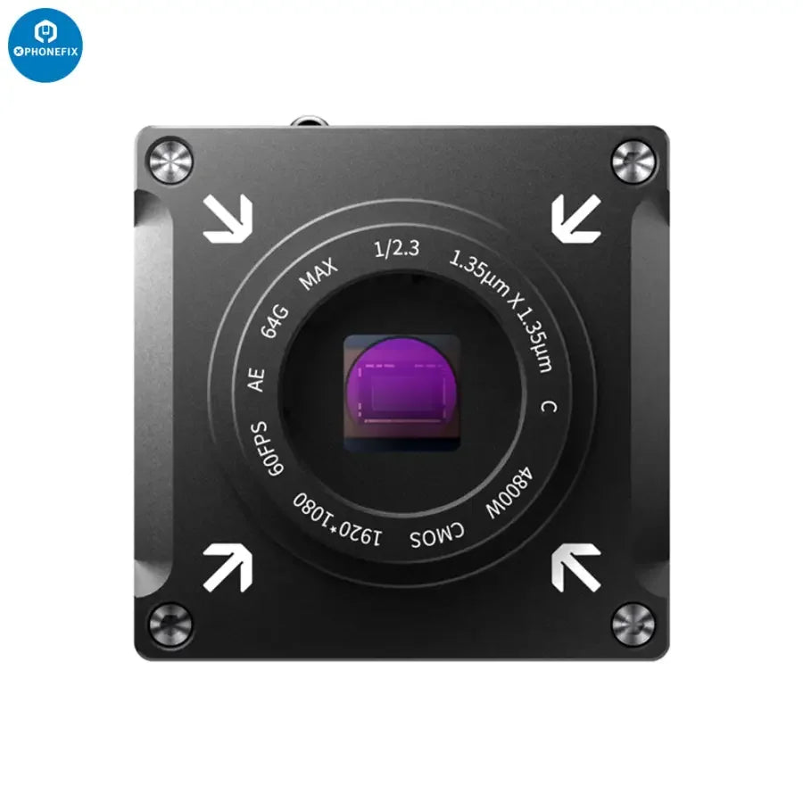 PHONEFIX CX3 CX4 CMOS industrial microscope camera with 1080P resolution and 4800W image sensor for detailed imaging.