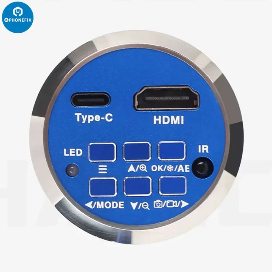 Mechanic DX-4K mini industrial microscope camera with Sony CMOS sensor, designed for high-resolution microscopic imaging.