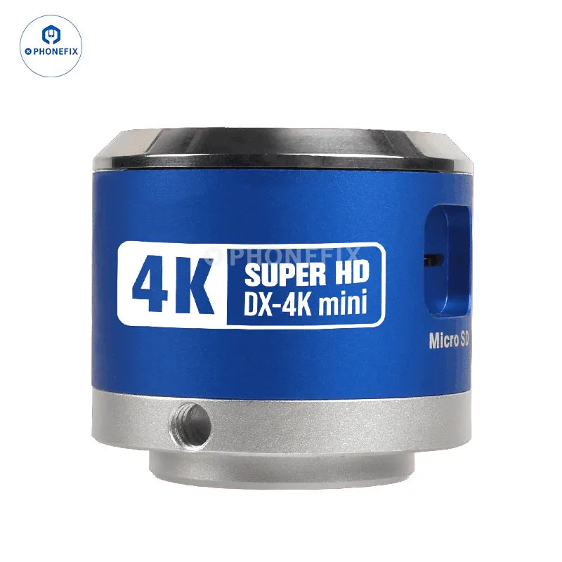 PHONEFIX Mechanic DX-4K mini industrial microscope camera with Sony CMOS sensor, compact design for detailed microscopic imaging.