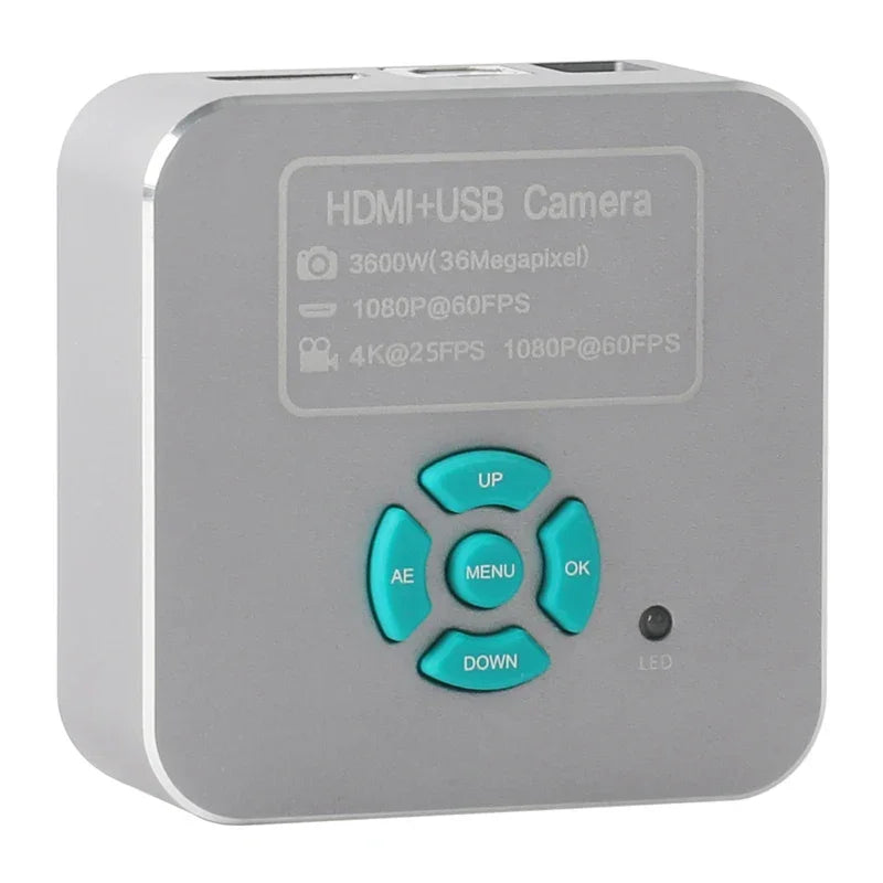 Caméra microscope PHONEFIX 51MP avec résolution 2K et 1080P, connectivité HDMI et USB, utilisée pour les inspections de soudure et de réparation.