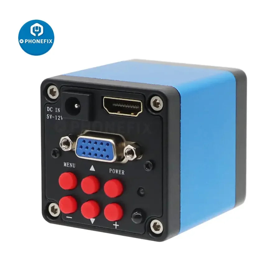 PhoneFix HDMI 13MP USB VGA microscope camera for industry, ideal for phone repair and soldering inspection.