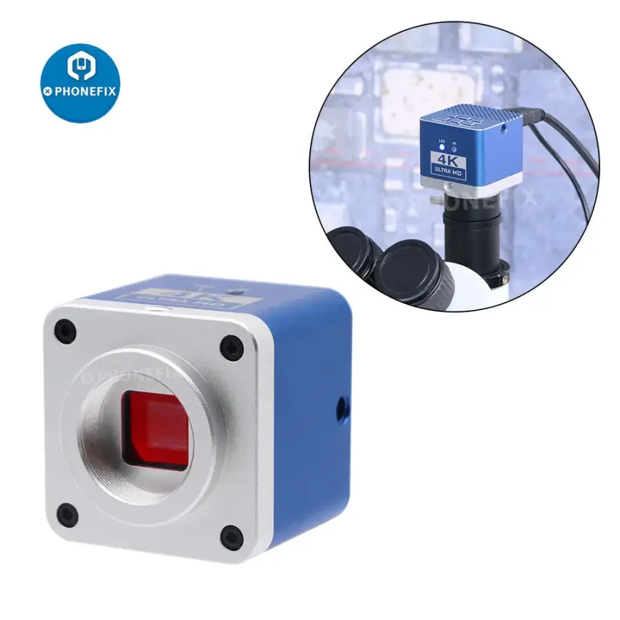 HDMI USB 4K industrial microscope camera with CCD sensor for detailed digital detection and video microscopy by PHONEFIX.