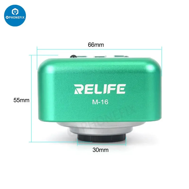 Relife M-16 4K HDMI electronic industrial microscope camera by PHONEFIX with high-resolution imaging and HDMI connectivity.