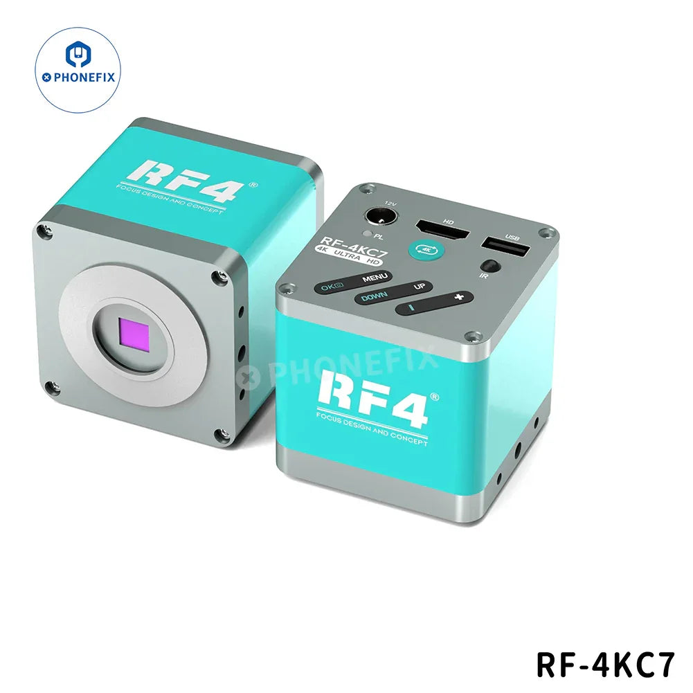 PHONEFIX RF4 Microscope 2K 4K Ultra HD camera for mobile phone repair, showing the compact microscope camera device.