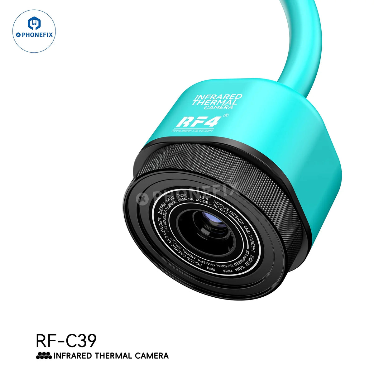 RF4 RF-C39 4K camera microscope with infrared dual-spectral thermal imaging, compact design, and integrated 2-in-1 functionality.
