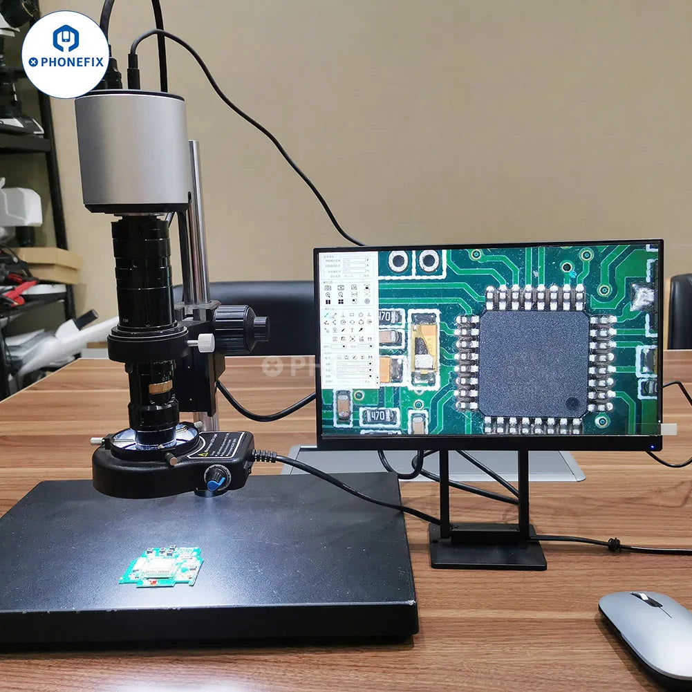 PHONEFIX 4K autofocus microscope camera with Sony CMOS sensor, high-resolution imaging for detailed microscopic observation.
