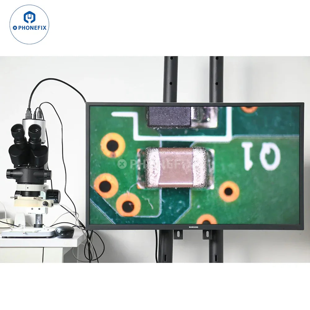 Phonefix 4K autofocus microscope camera featuring a Sony CMOS sensor, designed for high-resolution microscopy imaging.
