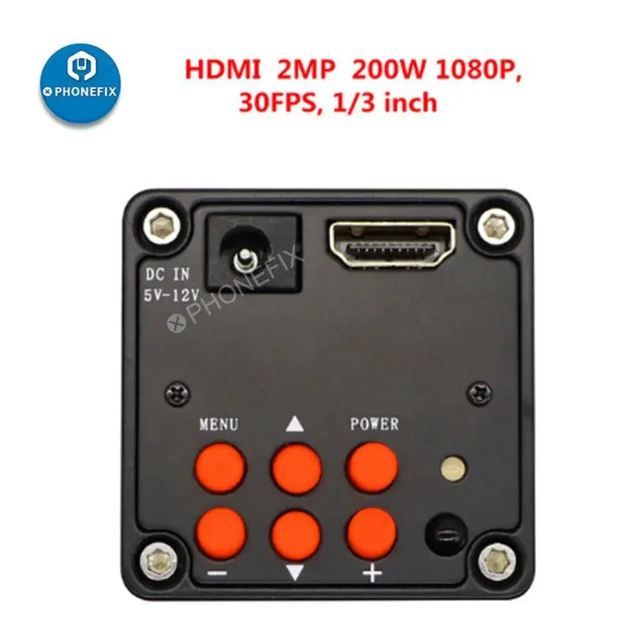 PHONEFIX USB HD C-Mount digital video HDMI camera adapter for microscopes, connects microscopes to computers for high-quality video.