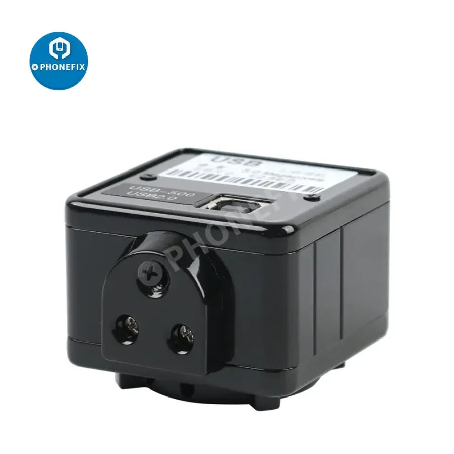 PHONEFIX 5MP CMOS USB industrial microscope camera with digital electronic eyepiece, ideal for detailed inspection and imaging.
