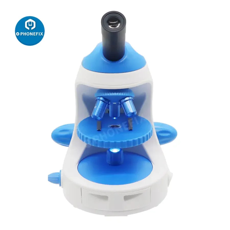 PhoneFIX monocular biological HD microscope with phone holder, 1600X magnification, ideal for lab students and biological observations.