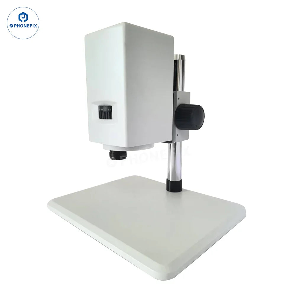 PHONEFIX dual 4K panoramic microscope showing partial and full-view images with synchronous display on the screen.