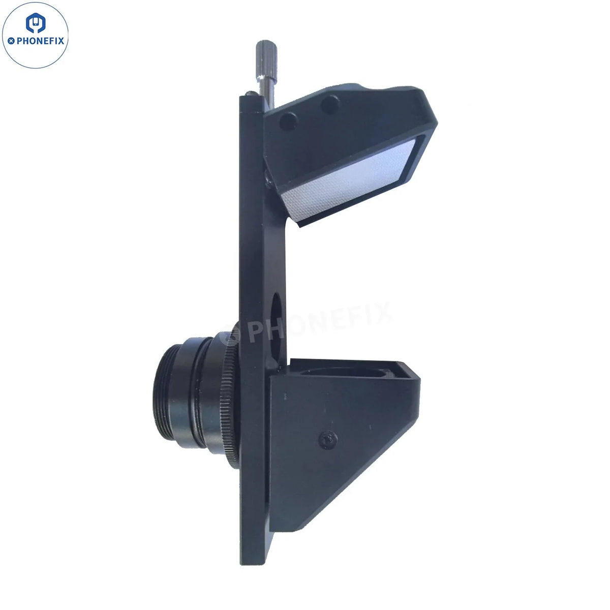 PHONEFIX dual 4K panoramic microscope displaying partial full-view image with 3D detail on screen.