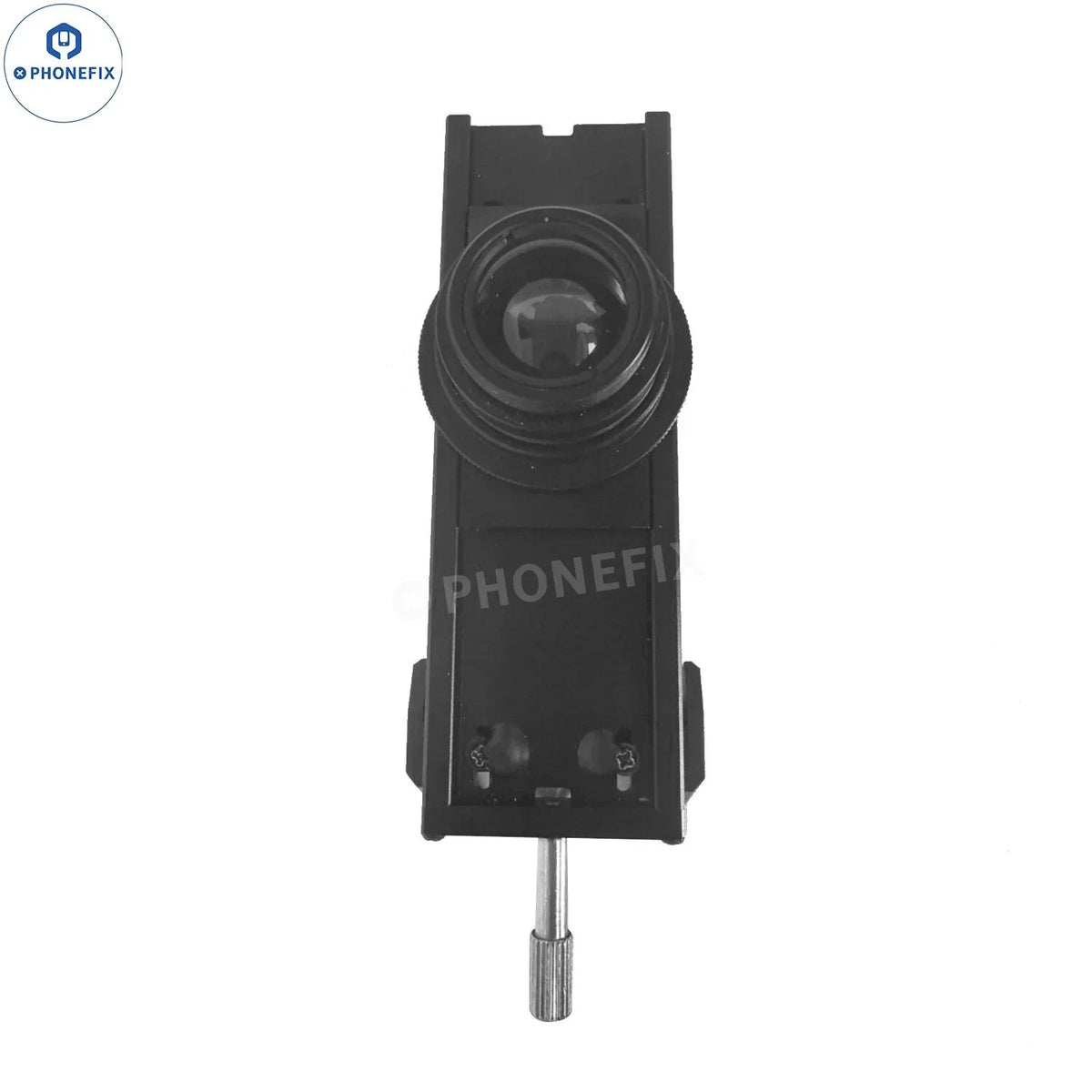 PHONEFIX dual 4K panoramic microscope displaying partial and full-view images in a synchronized 3D view on a high-resolution screen.