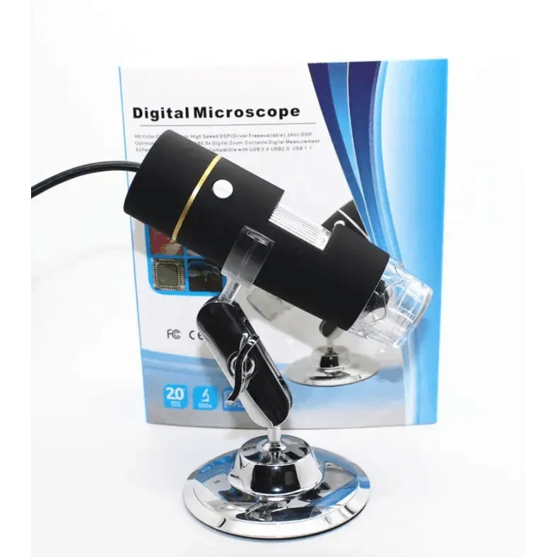 PhoneFix 1000X magnifier with 8 LED USB digital endoscope for detailed microscopic inspection and magnification.