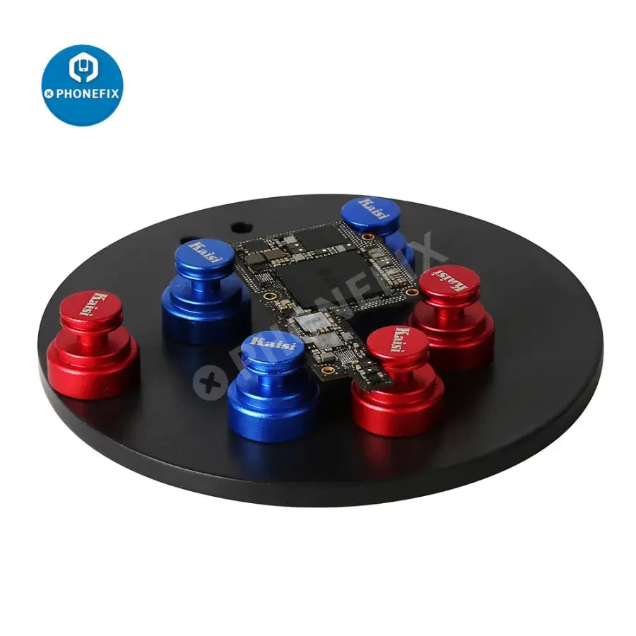 PHONEFIX universal PCB board holder magnetic fixture for soldering and motherboard repair, securely stabilizes circuit boards during work.